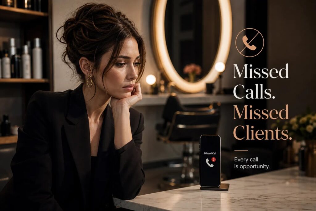 AI voice agent for salons answering a client call and confirming a booking